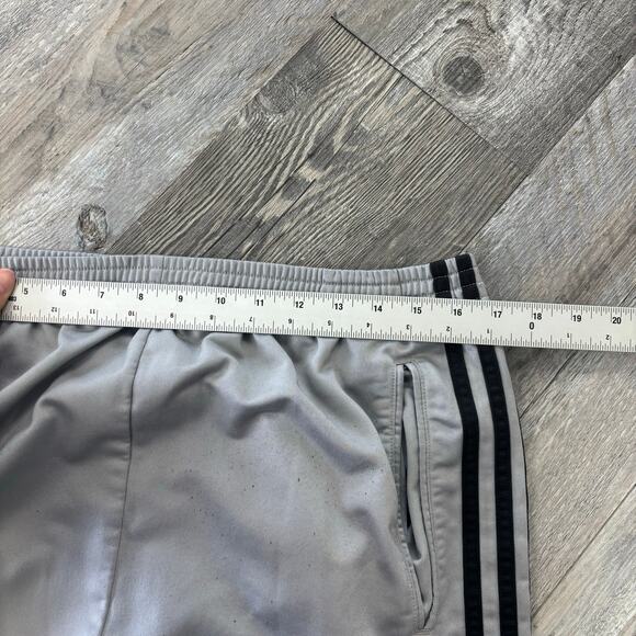 Vintage Y2K Adidas Gray Black 3 Striped Mens L‎ Break Away Track Pants Tear Away - Picture 8 of 13